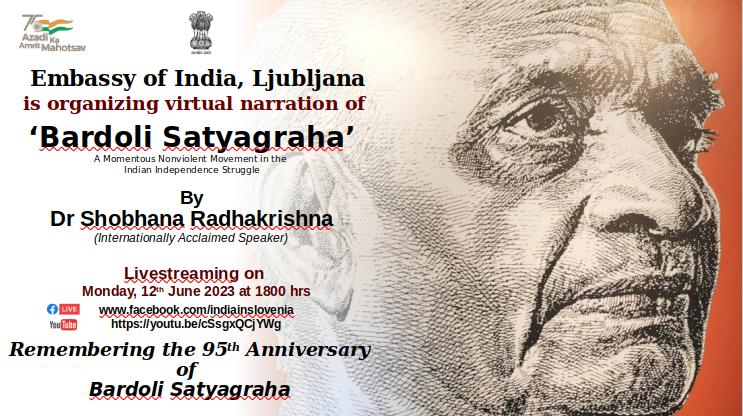 Spletni govor dr. Shobhne Radhakrishne: "Bardoli Satyagraha - pomembno gibanje nenasilja v indijskem boju za neodvisnost"